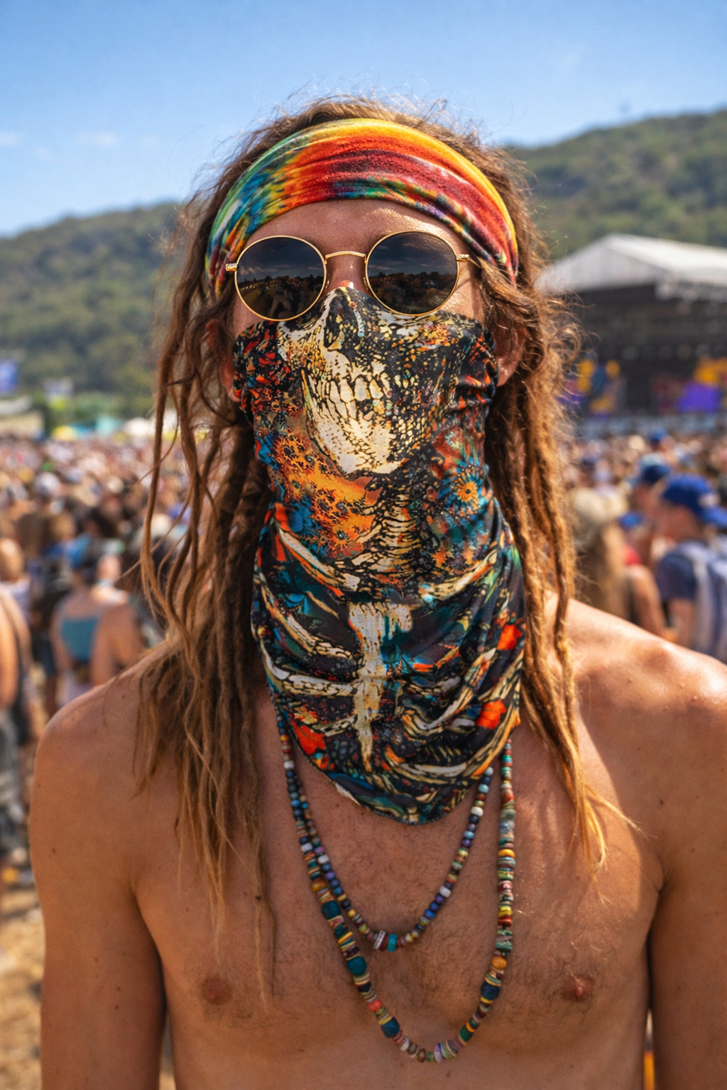 Neck Gaiter Skull & Roses