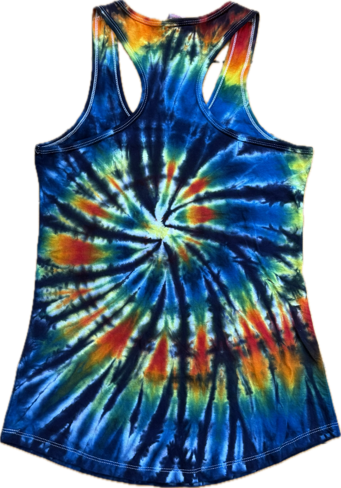 One-of-a-kind cotton tie-dye racerback tank – Women's XL