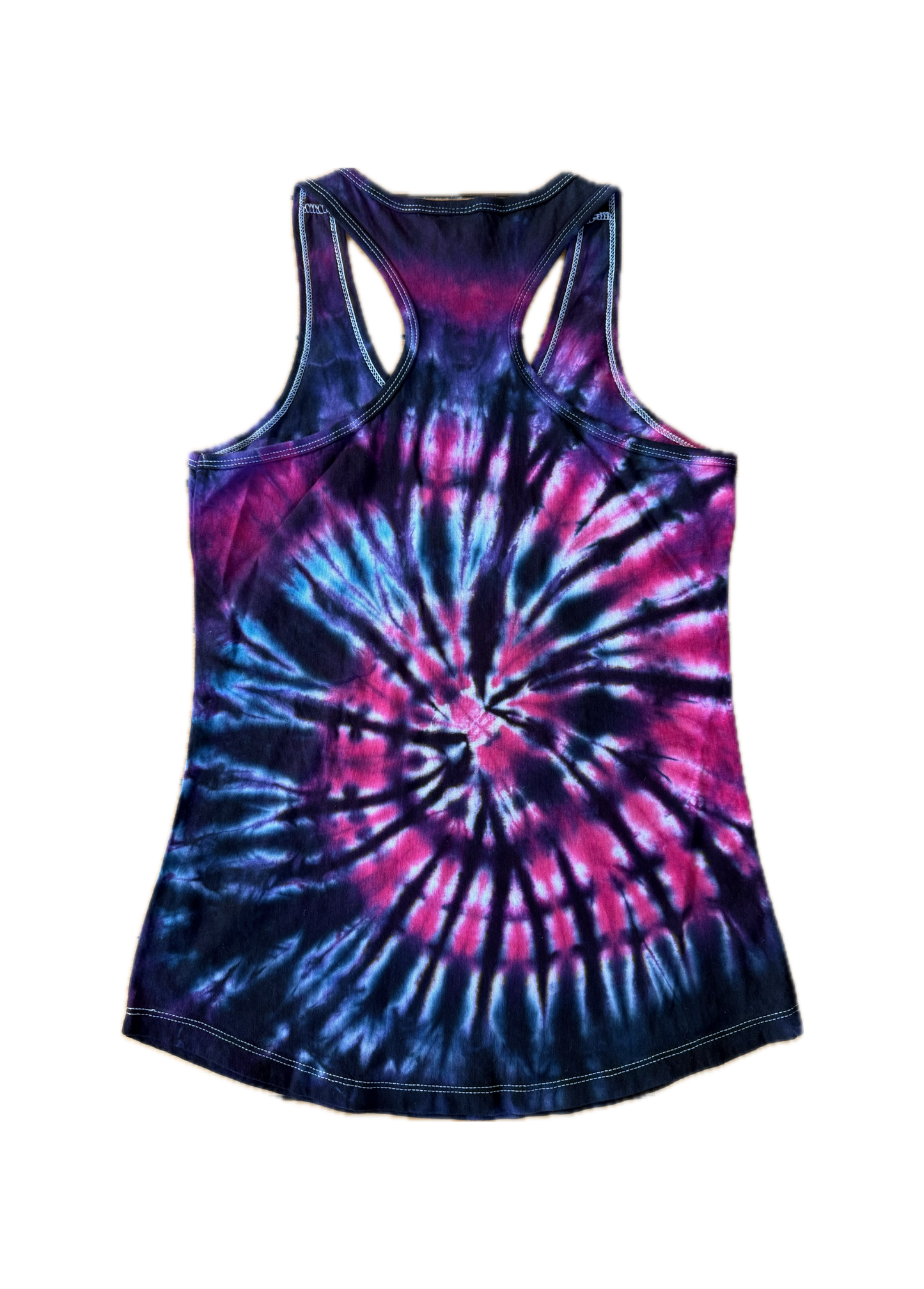 One-of-a-kind cotton tie-dye racerback tank – Women's Large