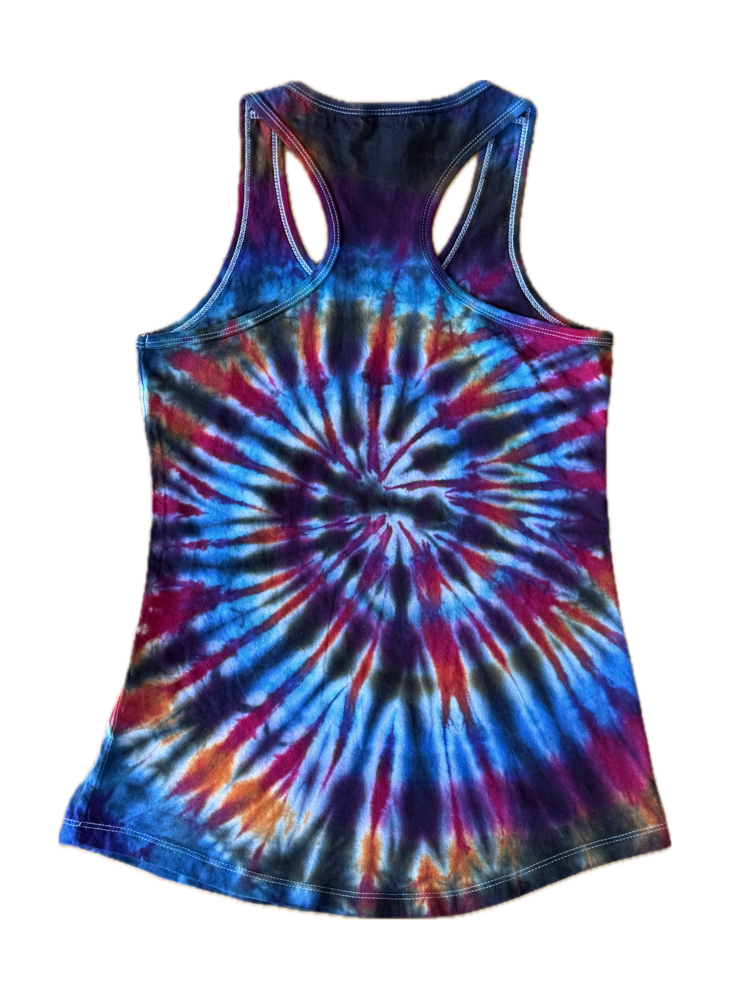 One-of-a-kind cotton tie-dye racerback tank – Women's Large