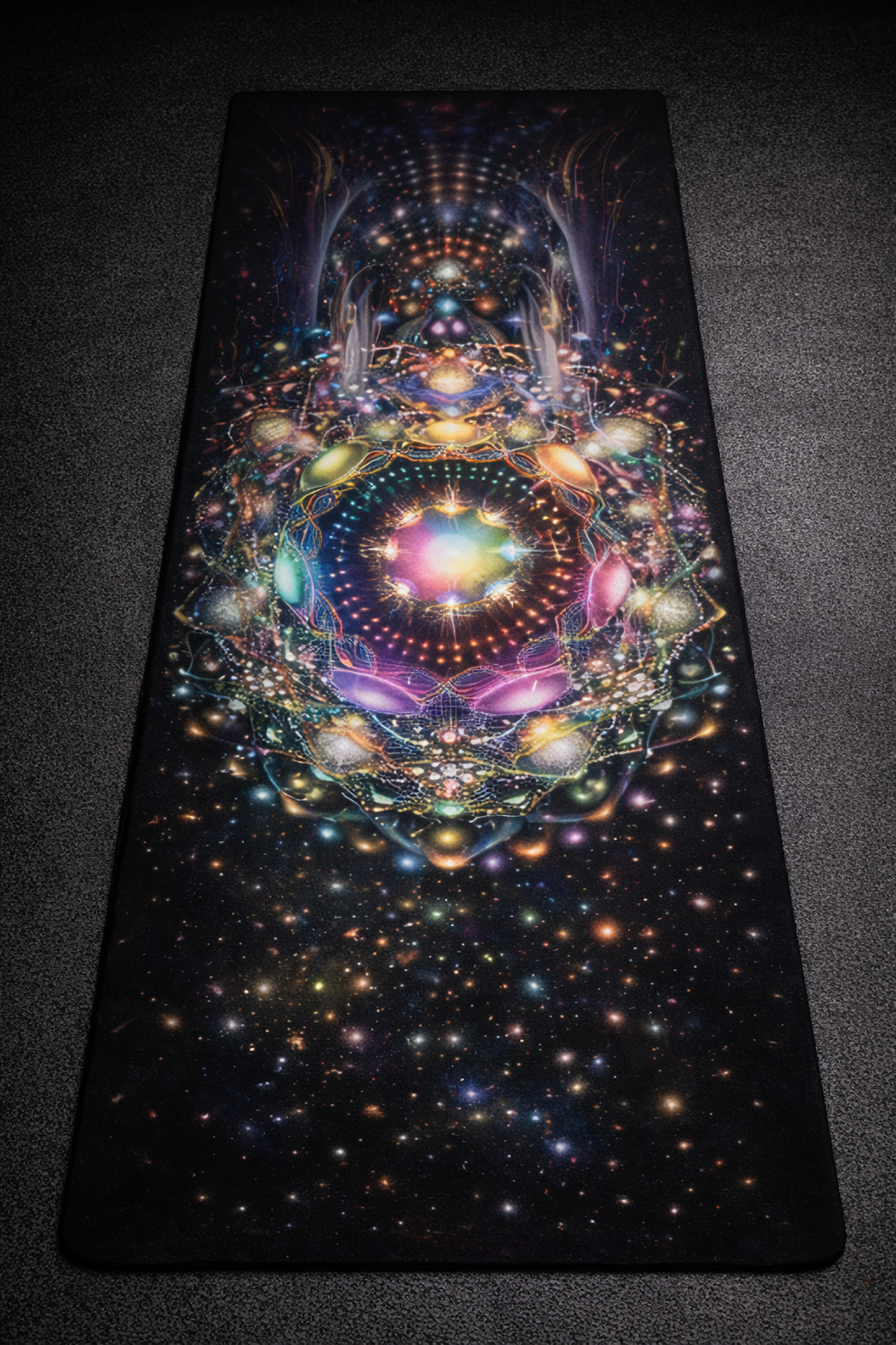 Psychedelic Chakra Art Rubber Yoga Mat — Non-Slip Meditation Mat