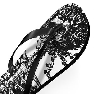 Skull & Roses - Edmund Sullivan -  Flip Flops