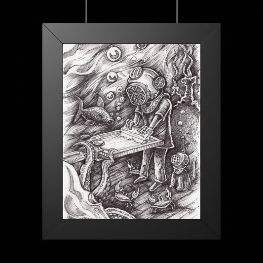 Crazy Fingers Design Screen Printing - Location, Location, Location — Surreal Underwater Art Print