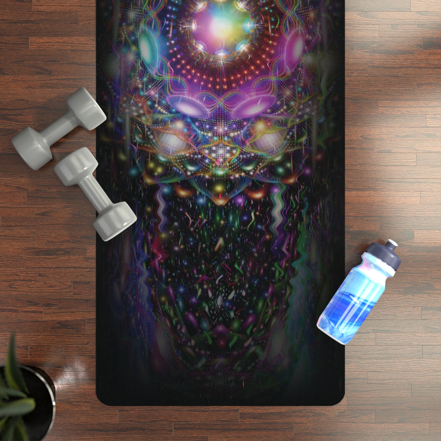 Psychedelic Chakra Art Rubber Yoga Mat — Non-Slip Meditation Mat
