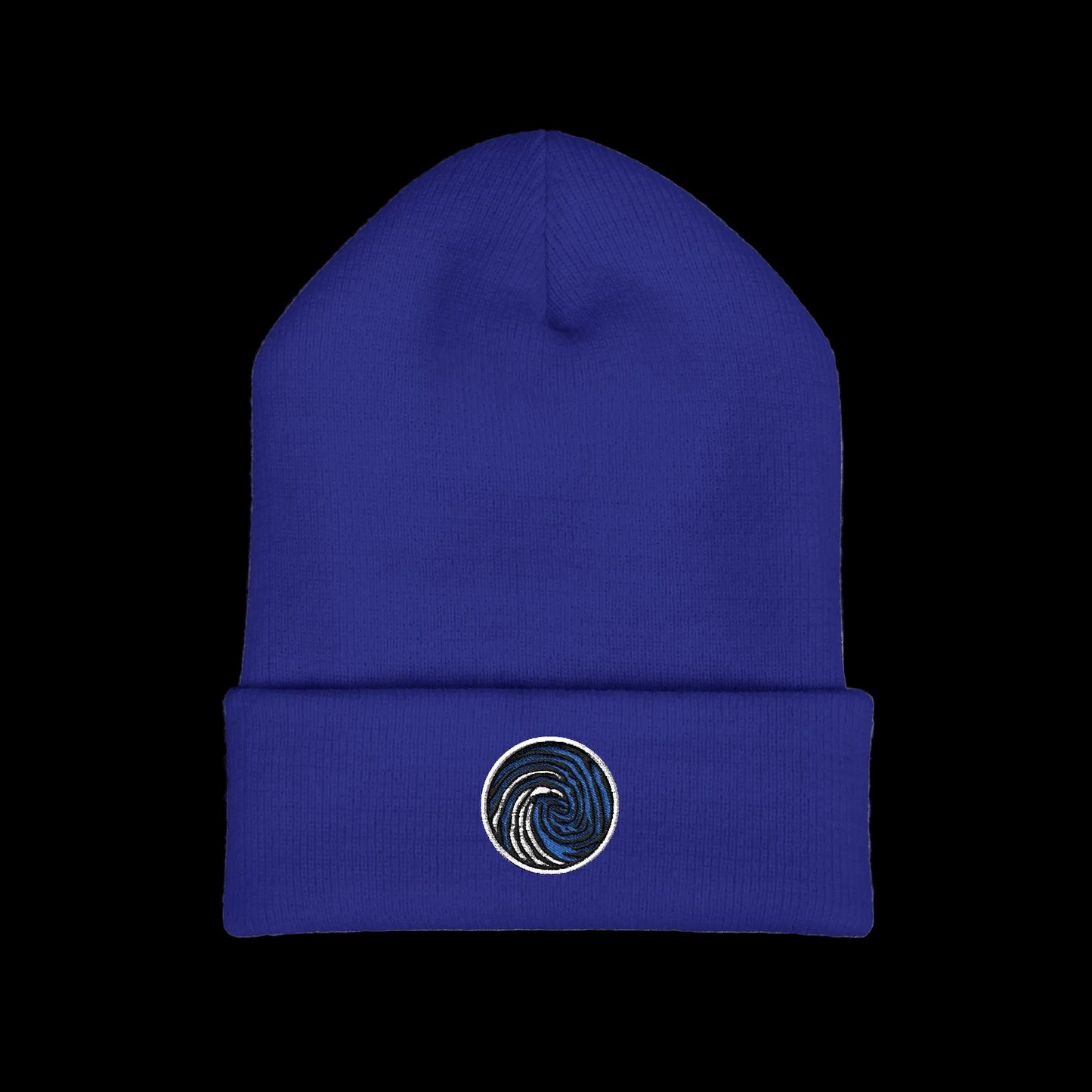 crazy fingers royal winter hat swirl logo