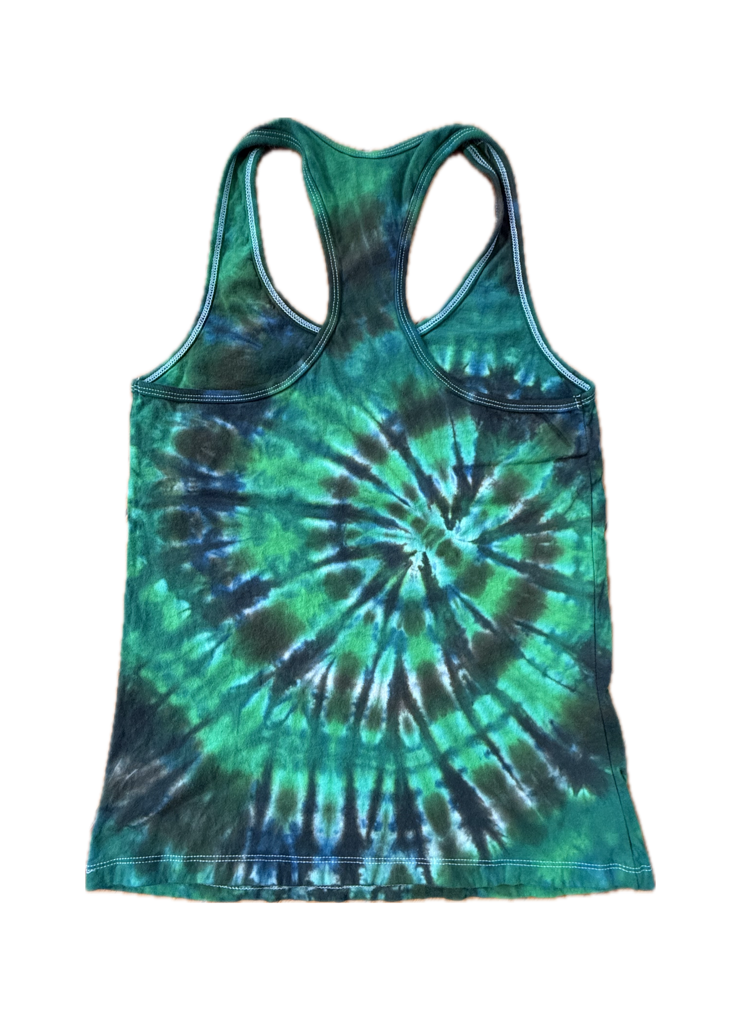 One-of-a-kind cotton tie-dye racerback tank  – Women's Small