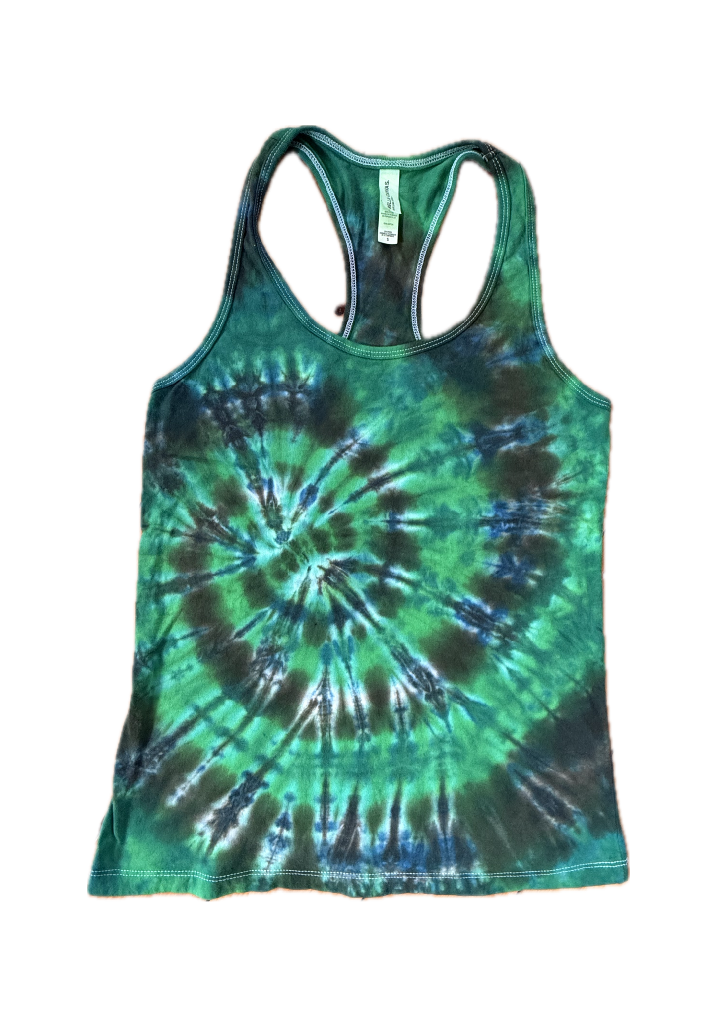 One-of-a-kind cotton tie-dye racerback tank  – Women's Small