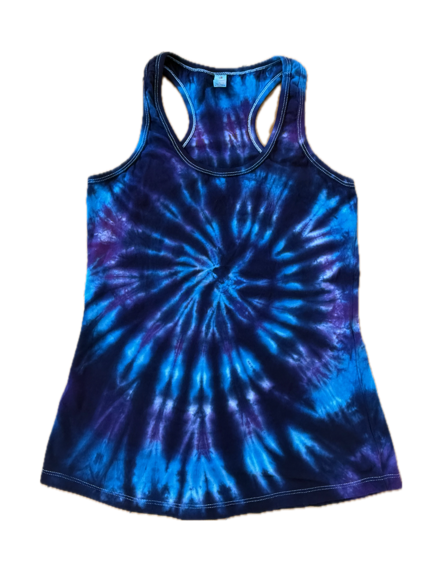 One-of-a-kind cotton tie-dye racerback tank  – Women's Small
