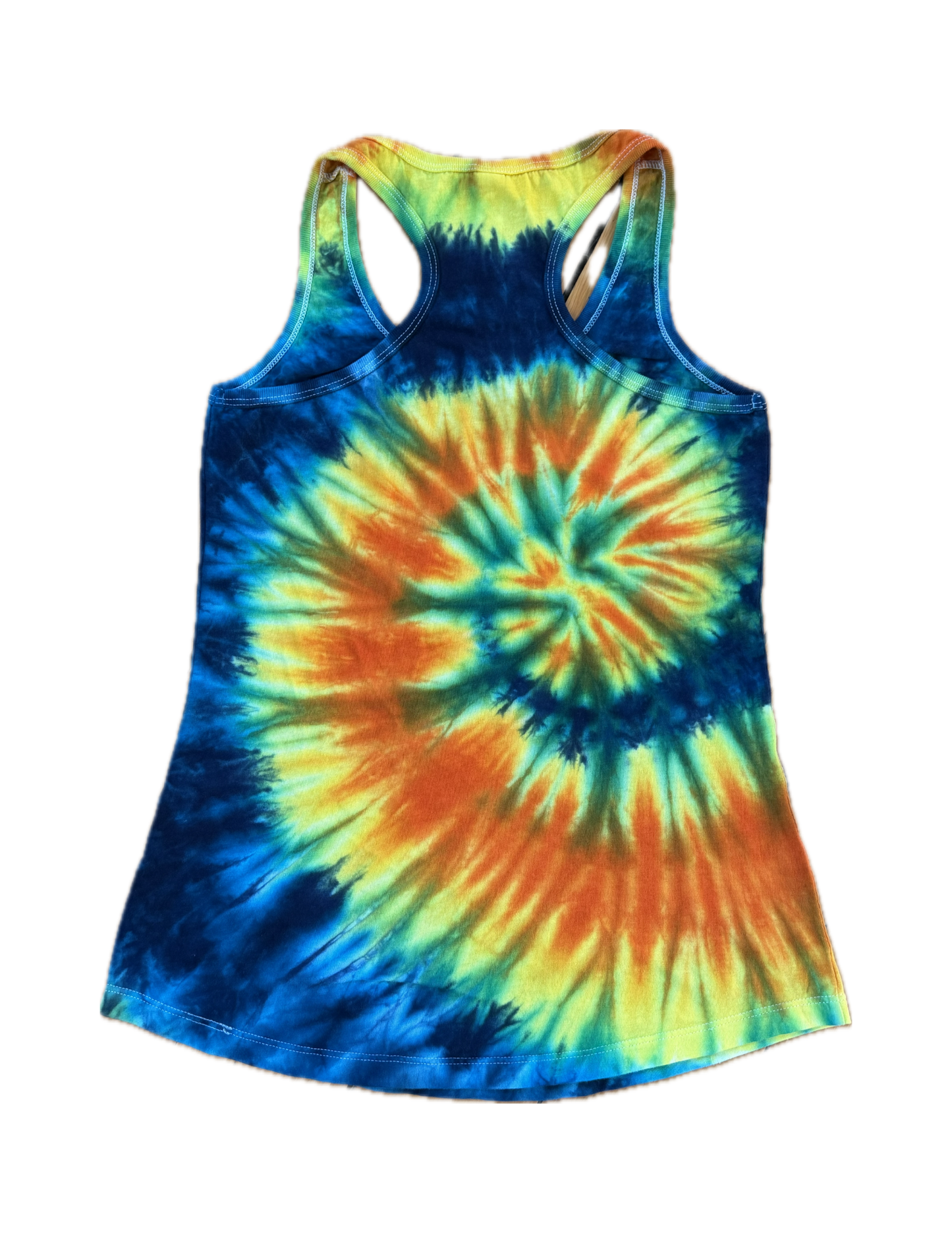One-of-a-kind cotton tie-dye racerback tank  – Women's Small