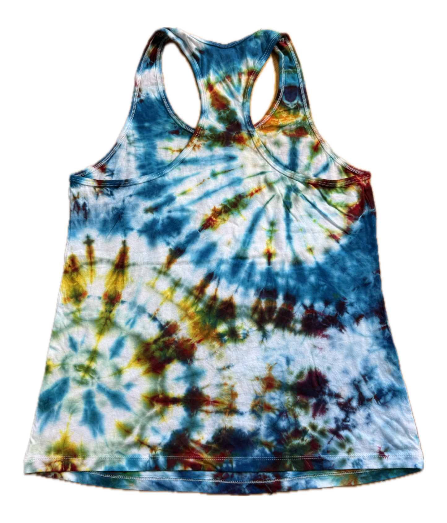 One-of-a-kind cotton tie-dye racerback tank  – Women's XL
