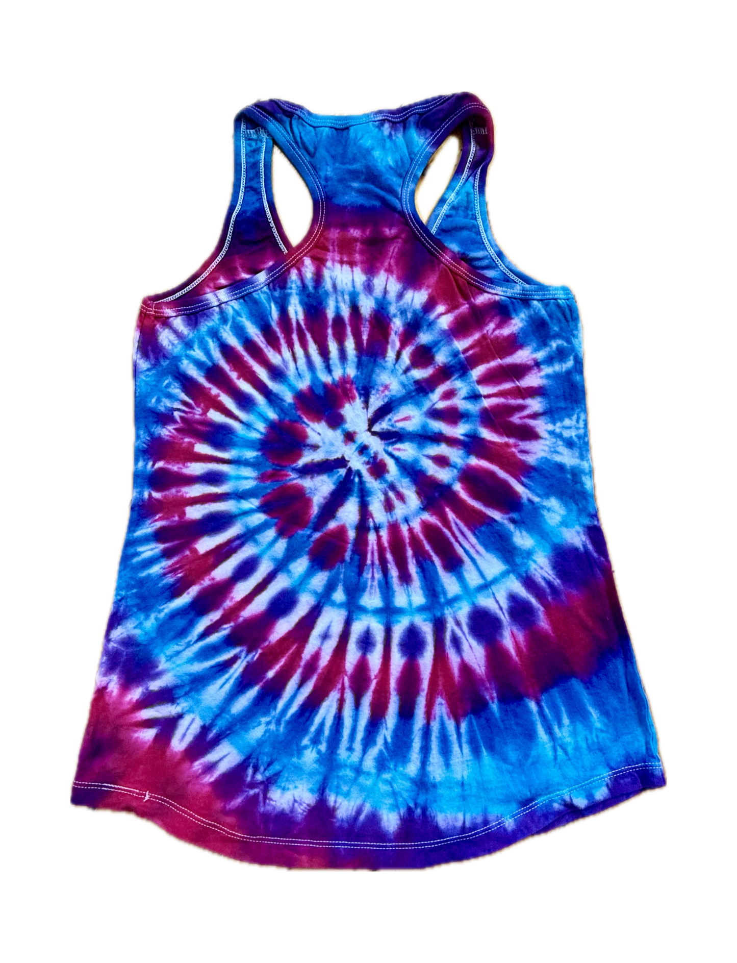 One-of-a-kind cotton tie-dye racerback tank  – Women's Medium