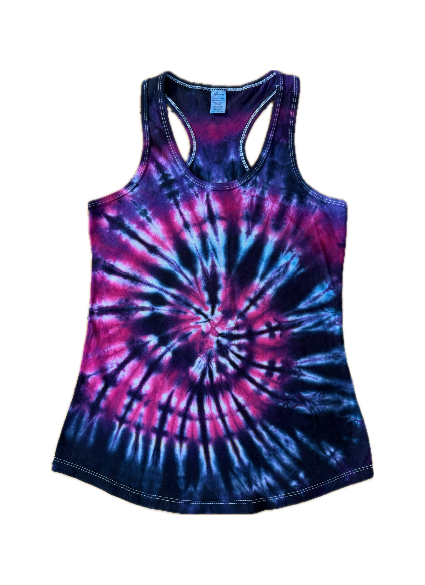 One-of-a-kind cotton tie-dye racerback tank  – Women's Large