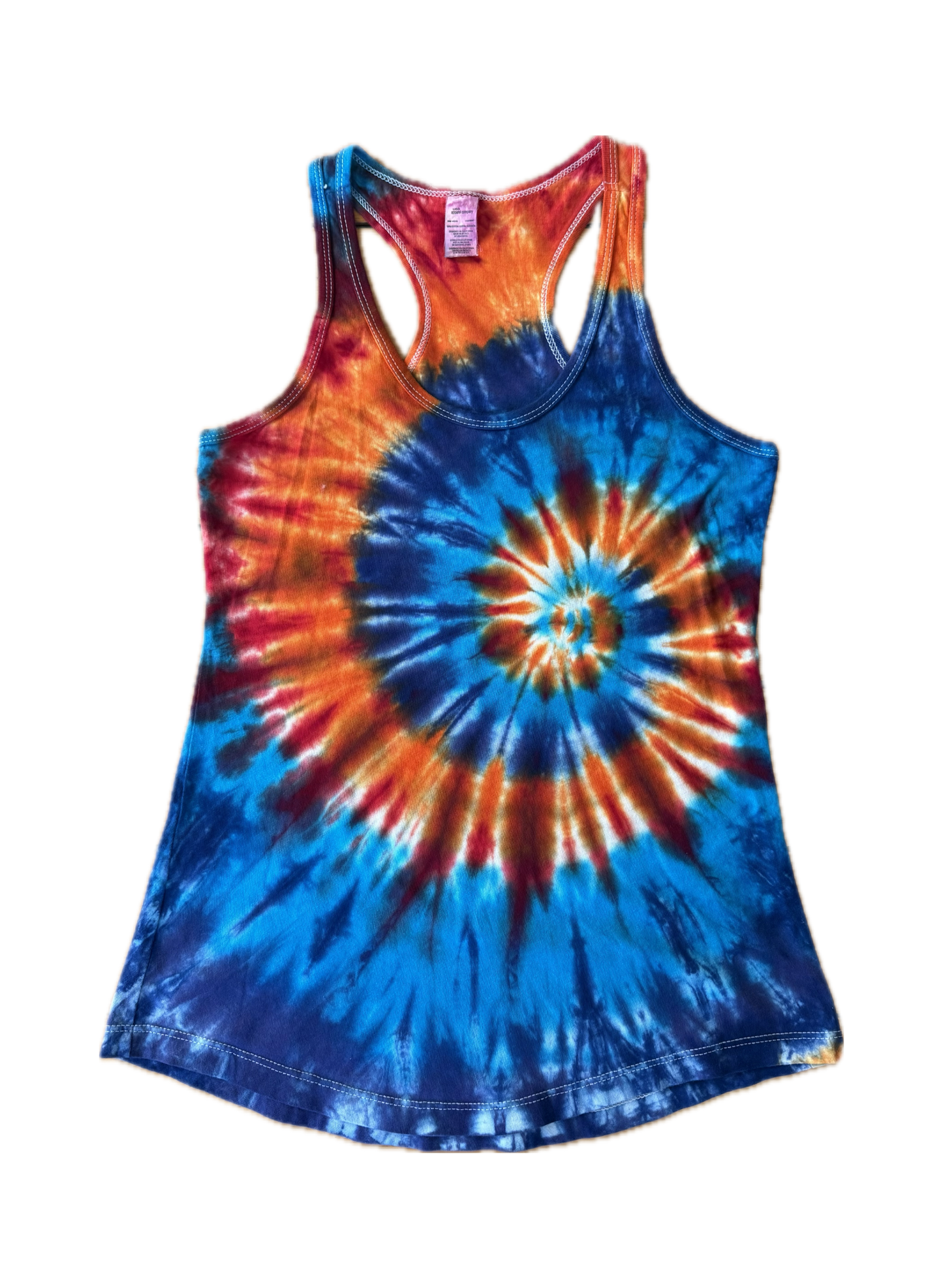 One-of-a-kind cotton tie-dye racerback tank  – Women's Medium
