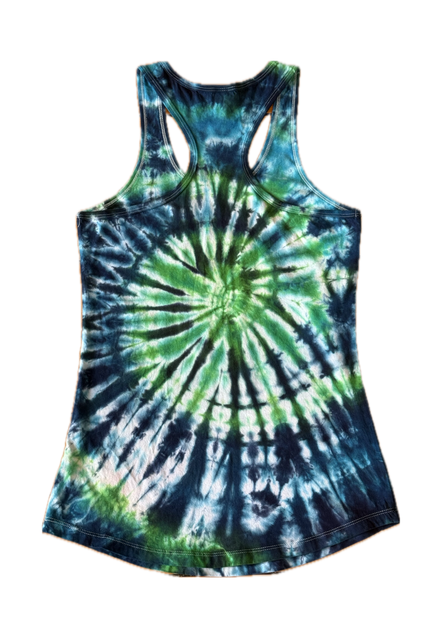 One-of-a-kind cotton tie-dye racerback tank  – Women's XL