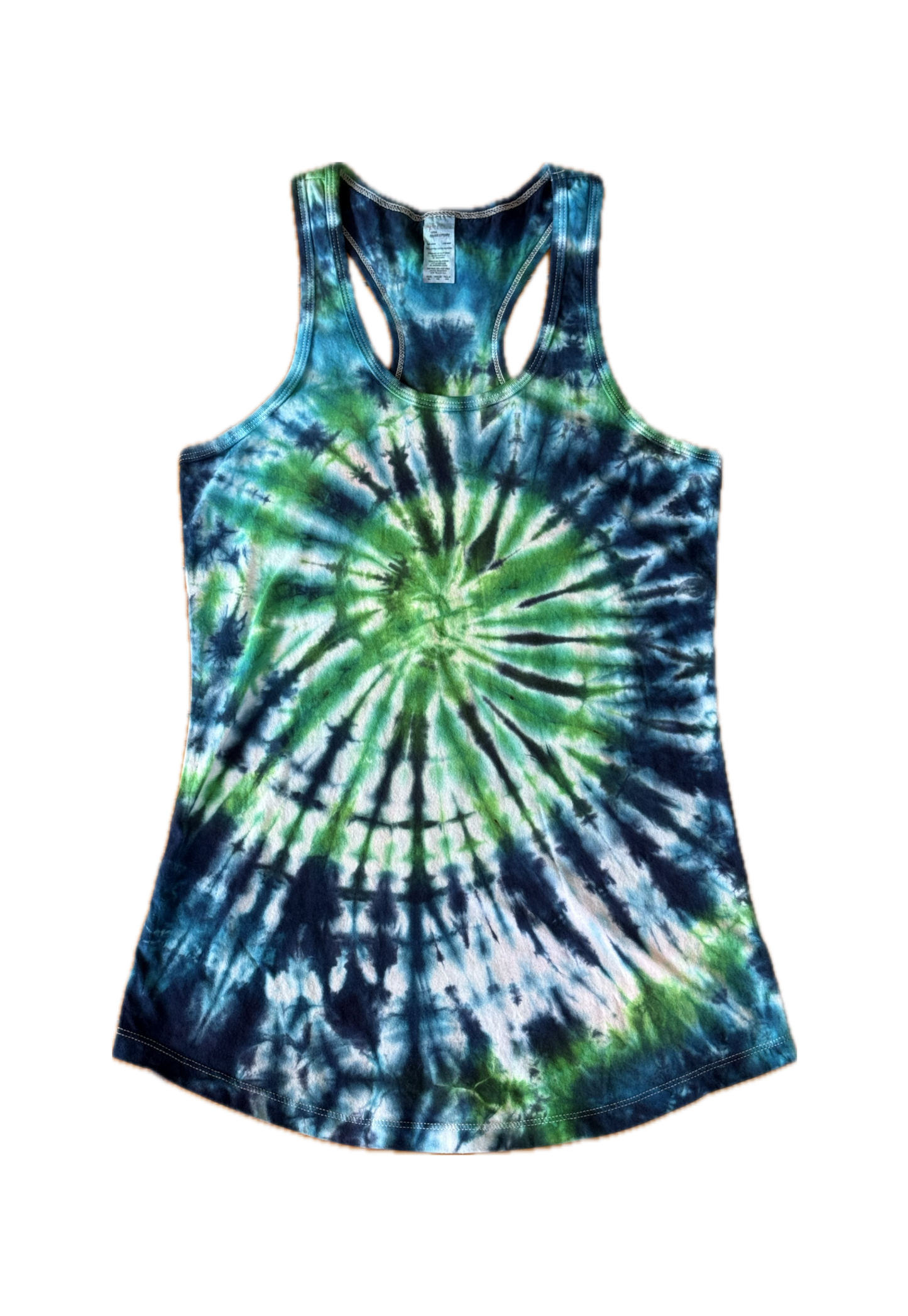 One-of-a-kind cotton tie-dye racerback tank  – Women's XL