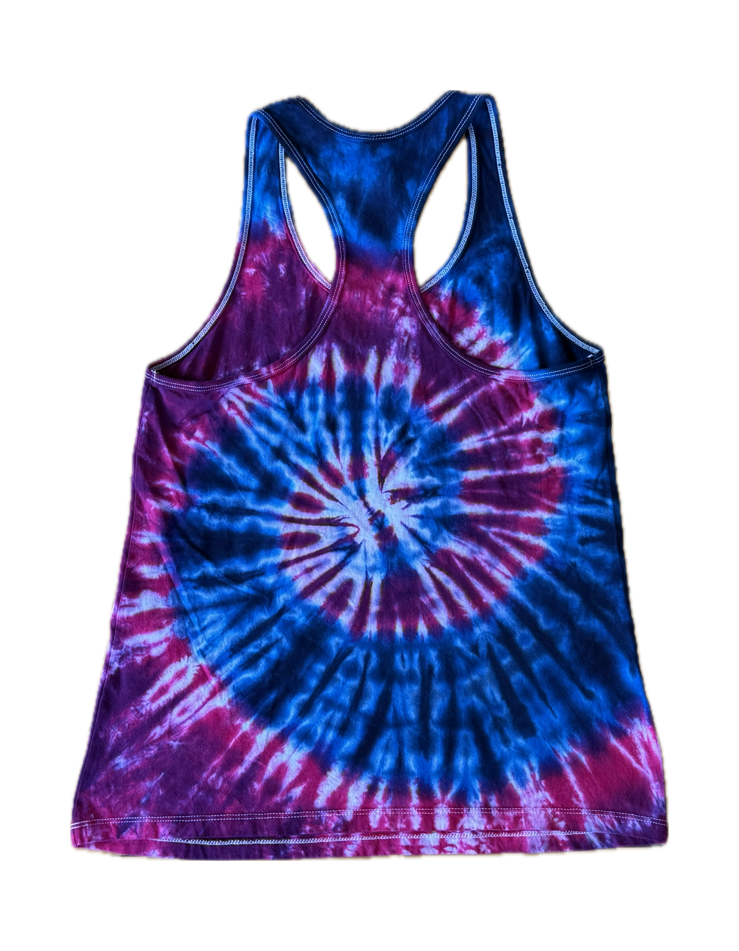 One-of-a-kind cotton tie-dye racerback tank  – Women's XL