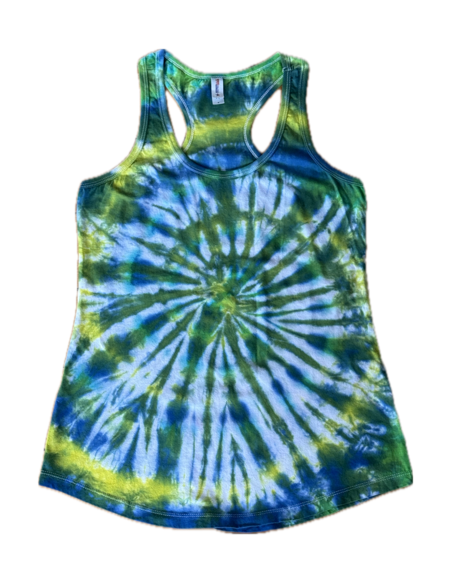 One-of-a-kind cotton tie-dye racerback tank  – Women's Medium