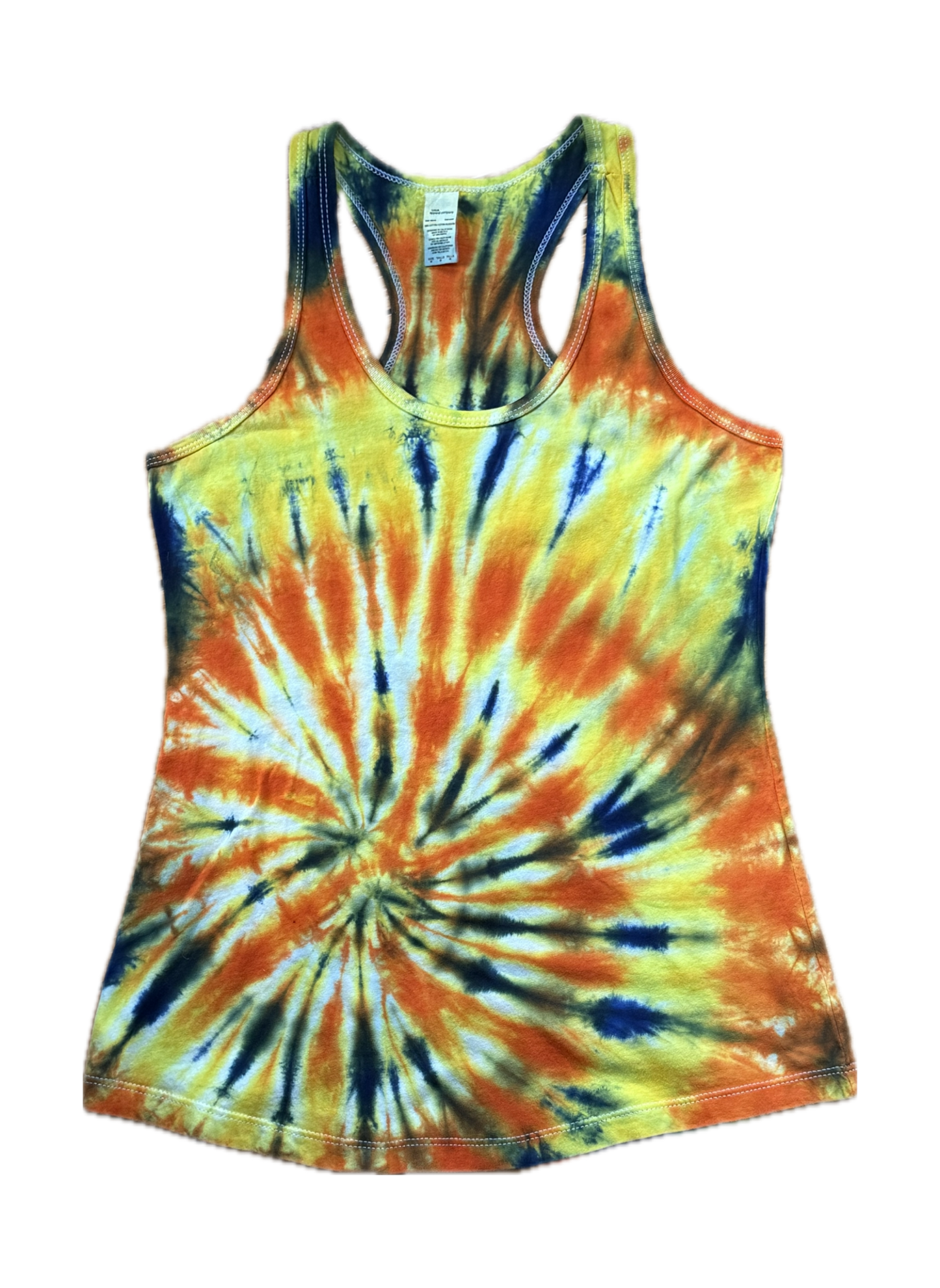 One-of-a-kind cotton tie-dye racerback tank  – Women's Medium