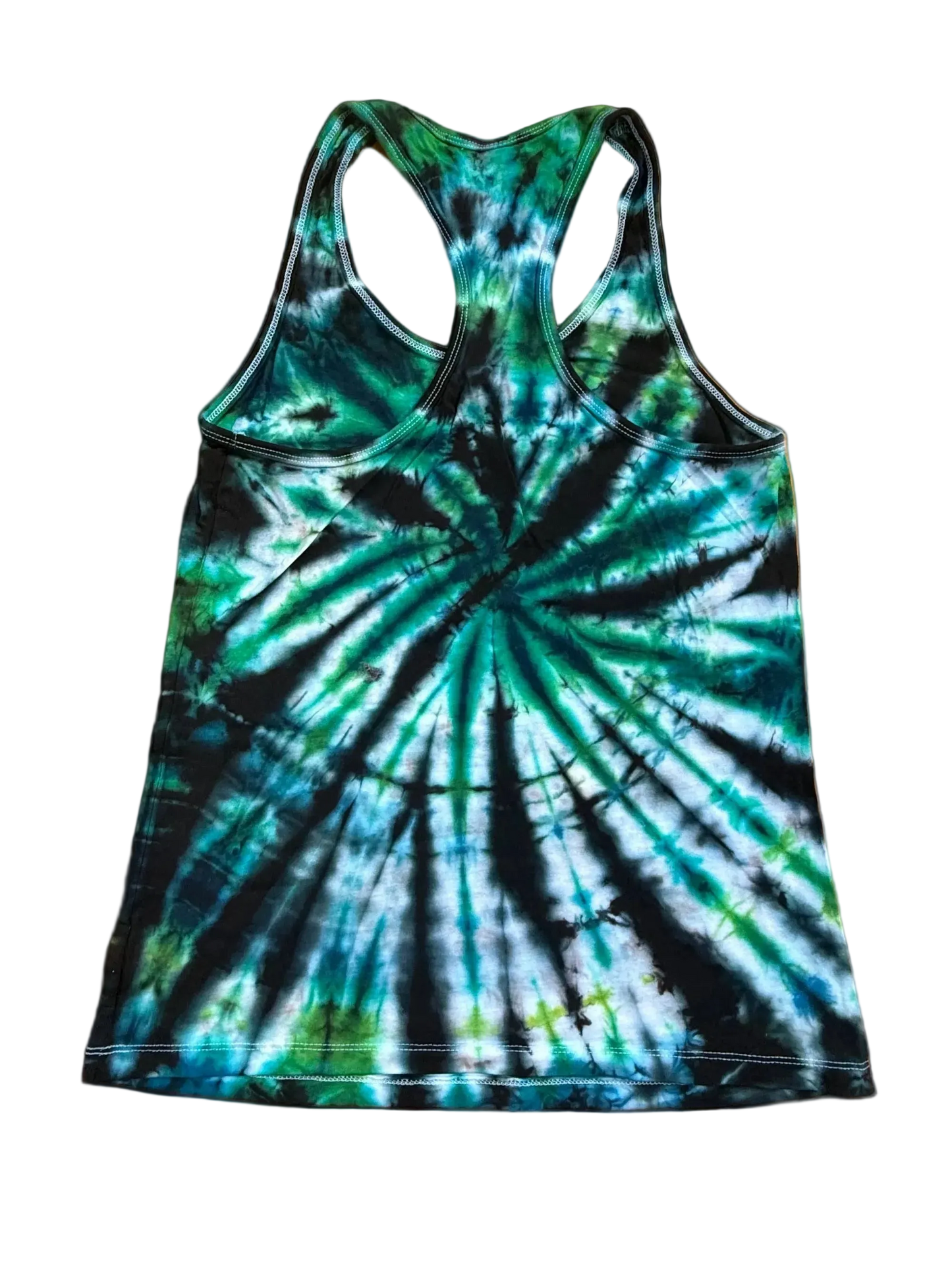 One-of-a-kind cotton tie-dye racerback tank  – Women's Medium