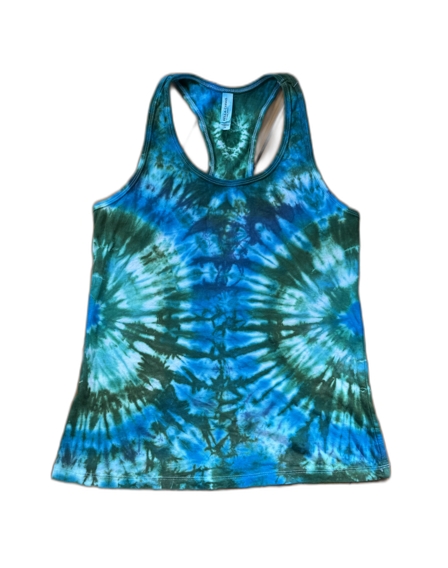 One-of-a-kind cotton tie-dye racerback tank  – Women's Medium