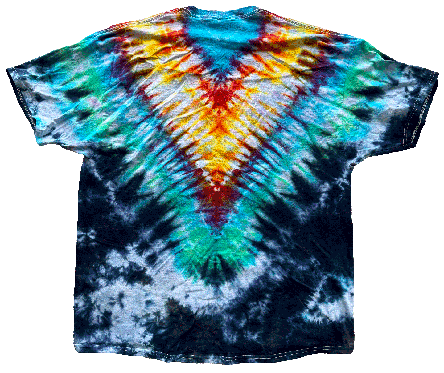 Tie Dye One Of A Kind 100% Cotton Short Sleeve T-Shirt 2XLARGE