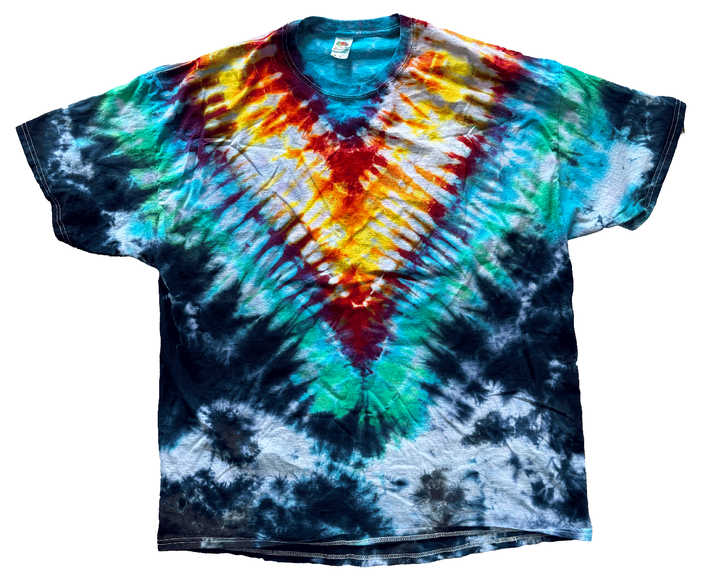 Tie Dye One Of A Kind 100% Cotton Short Sleeve T-Shirt 2XLARGE