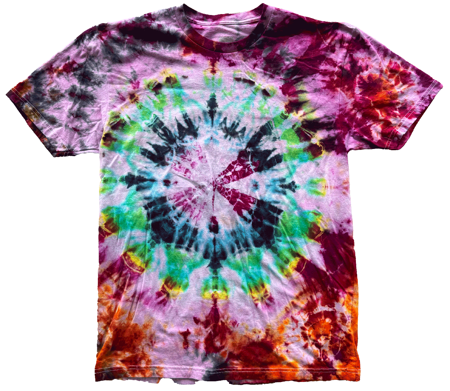 Tie Dye One Of A Kind 100% Cotton Short Sleeve T-Shirt L TDL003