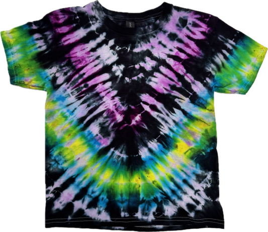 🌈 Youth Tie-Dye T-Shirt – Small | 100% Cotton Handmade Tee