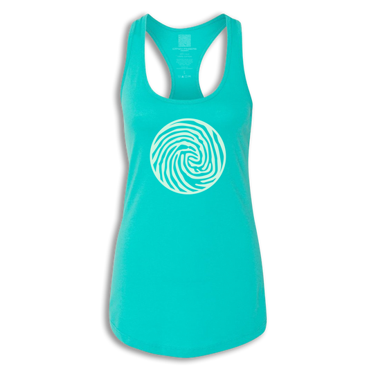 Tank Top Racerback Crazy Fingers Wave Print