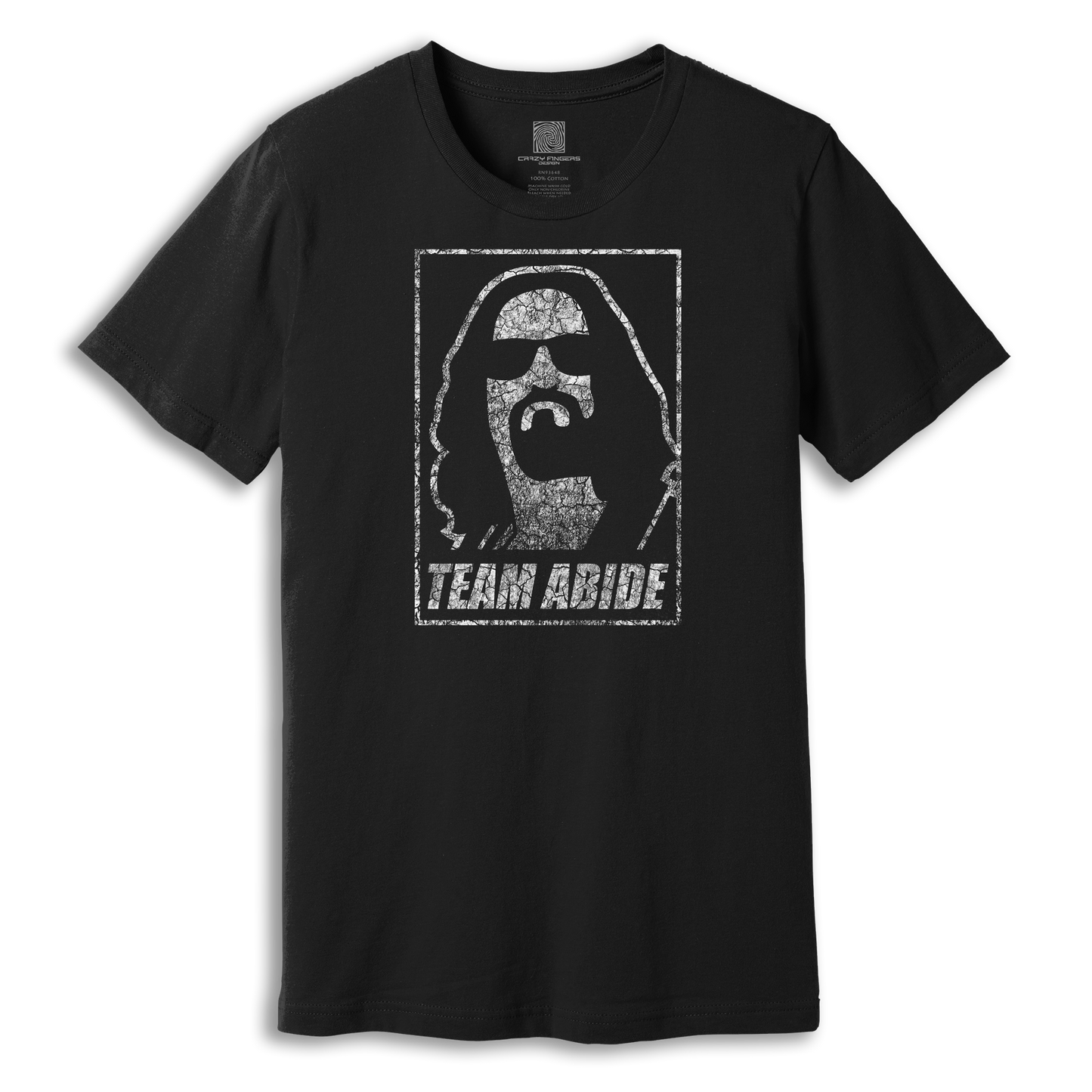 Team Abide Vintage 100% Cotton Short Sleeve Black Crew Neck T-Shirt