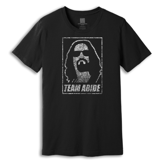 Team Abide Vintage 100% Cotton Short Sleeve Black Crew Neck T-Shirt